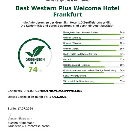 Otel Western Welcome Frankfurt Frankfurt am Main